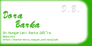 dora barka business card